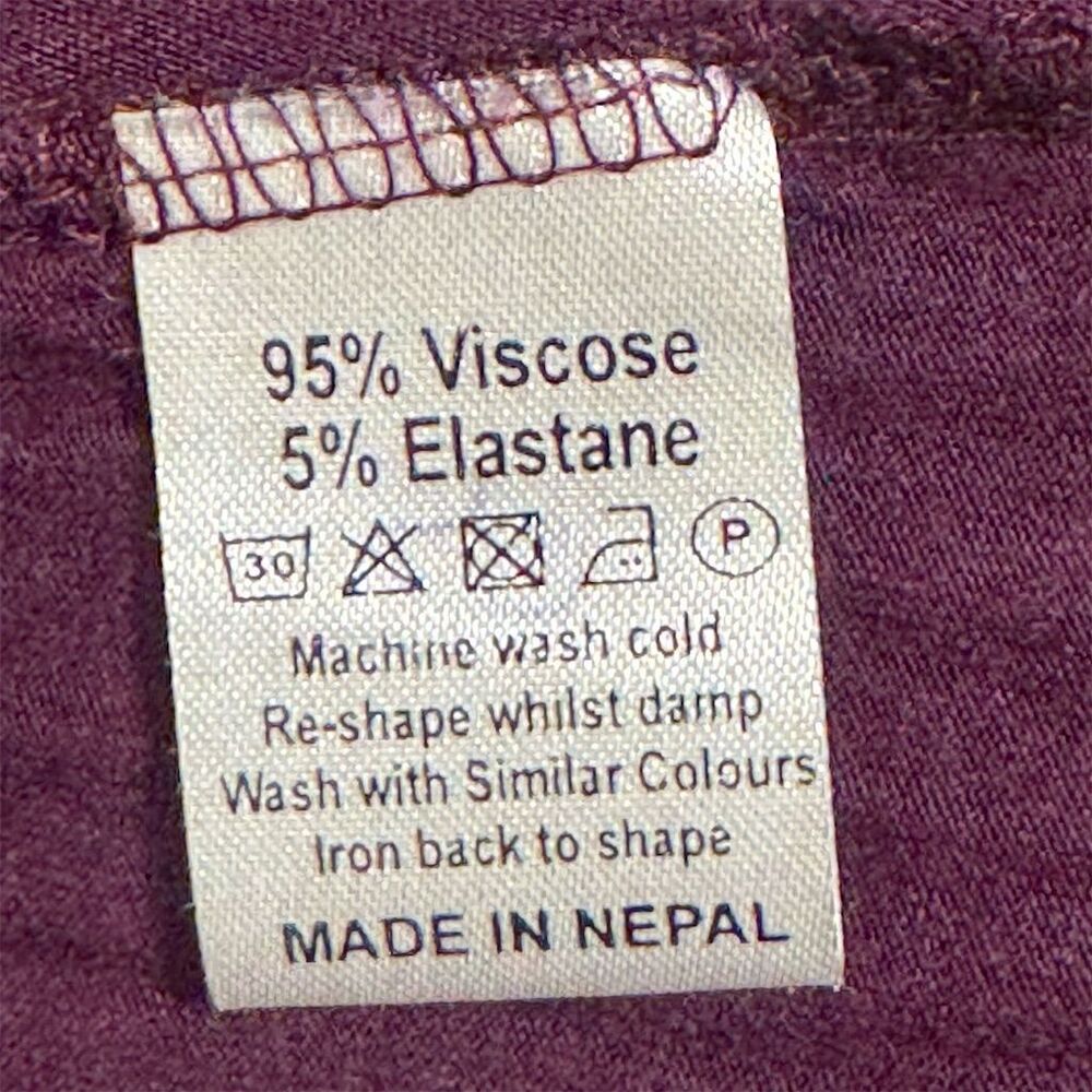 Yak n Yeti Tunic Top XL Purple Viscose Stretch‎ Layered Back Split Boho Longline - Picture 7 of 7
